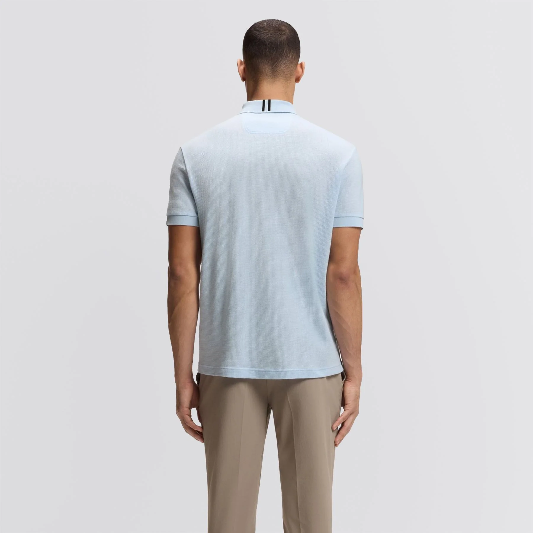 Terrace Zip Polo Open Blue - Image 4