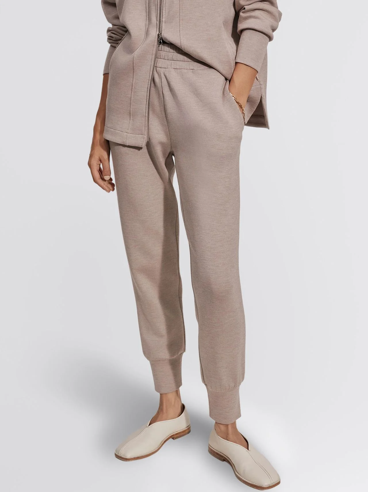The Slim Cuff 30 Inch Jogger Pant Taupe Marl