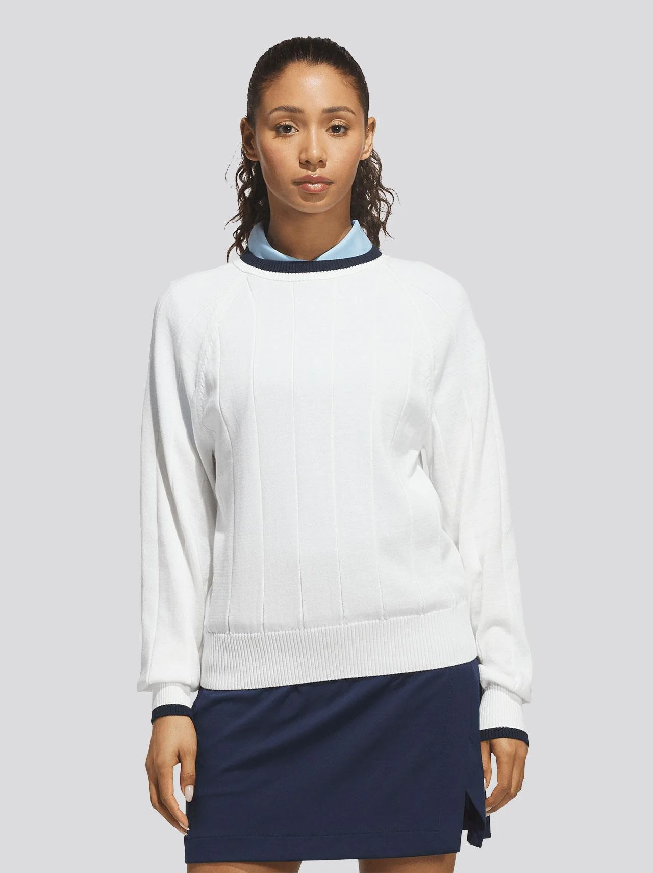 Ultimate365+ Knit Crew Sweater White