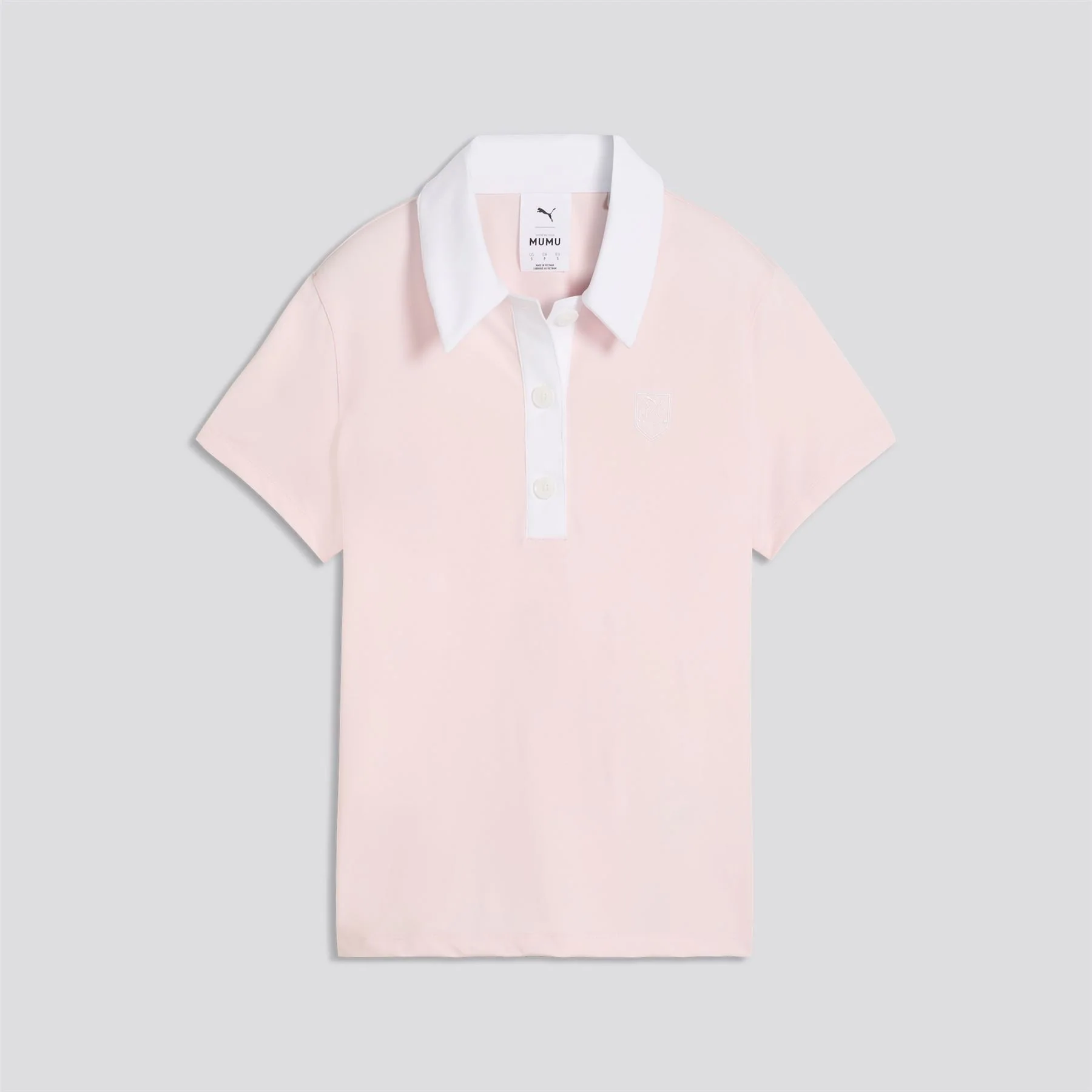 x MUMU Crest Polo Shirt Rose Blossom - Image 5